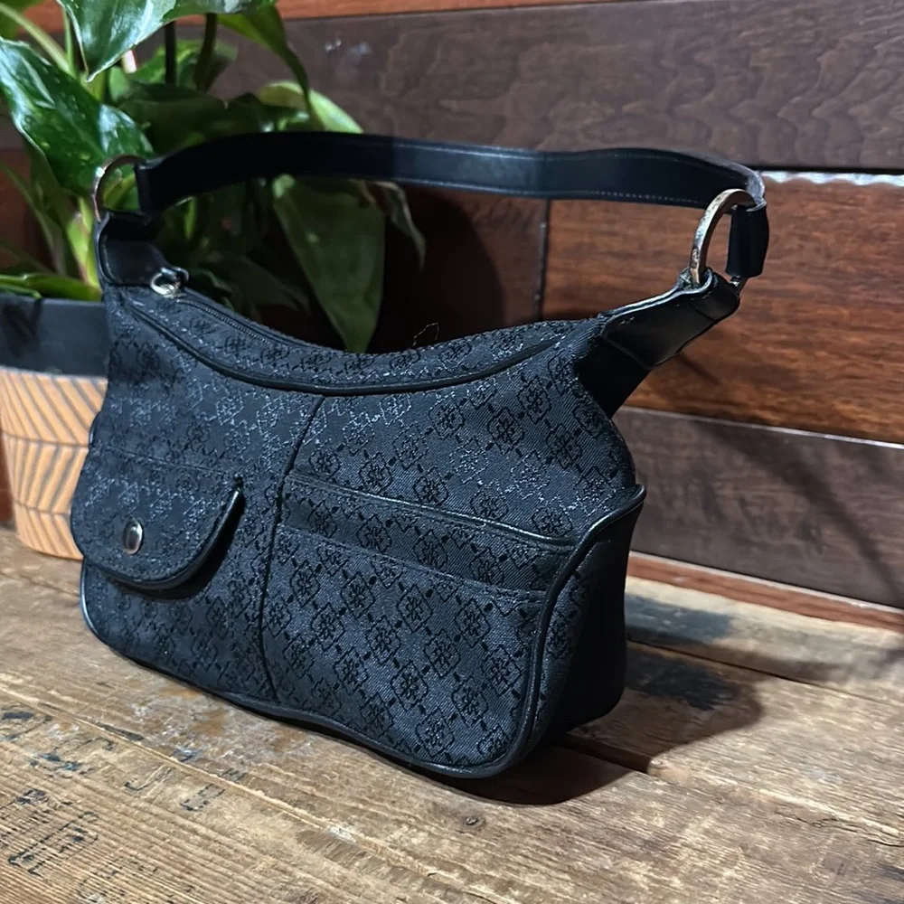 Villager Black Diamond Pattern Mini Hobo Bag